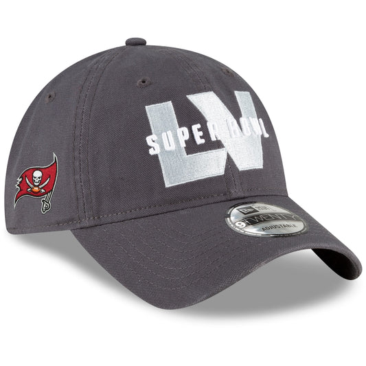 New Era Tampa Bay Buccaneers 2020 Conference Champions Locker Room 9FORTY Snapback Hat, Grey