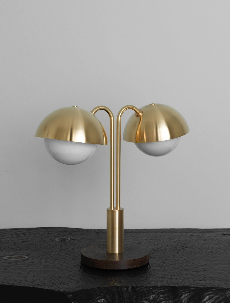 brass dome table lamp