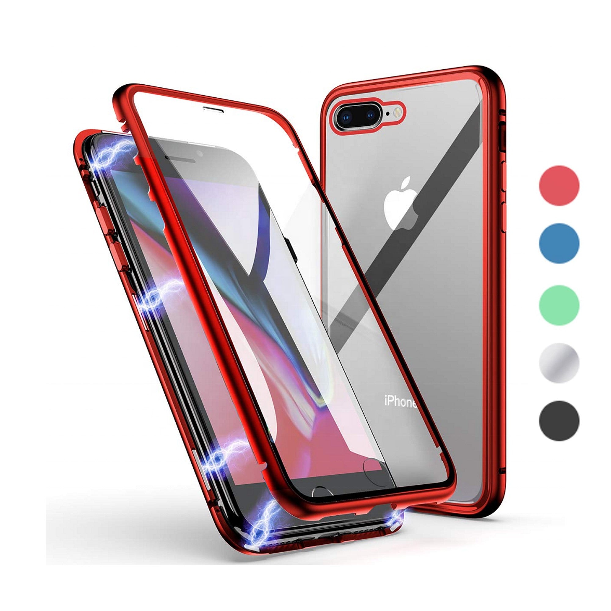 Miniatuur Interactie Oh jee 360° Magnetic Metal Double-Sided Glass Case Apple iPhone 8 or 8 Plus –  BingBongBoom
