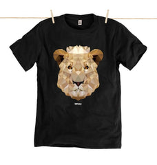 Low Poly Lion Tee Eighteen Rabbit Fair Trade