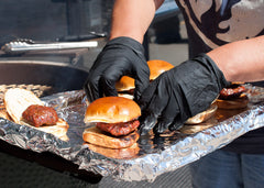 Stephanie Putting Sliders on Buns