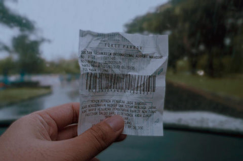 A crumpled receipt paper