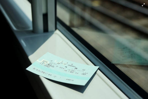 A ticket left by the window