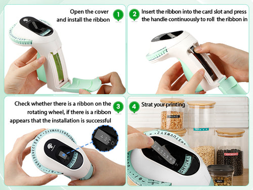 E975 Embossing Label Maker Machine with 6 Tapes