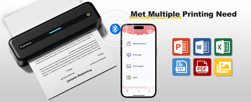 Phomemo Imprimante Portable A4, M832 Bluetooth Imprimante
