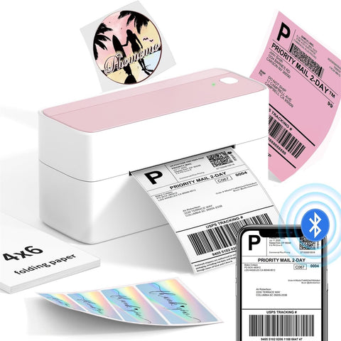 pink shipping label printer