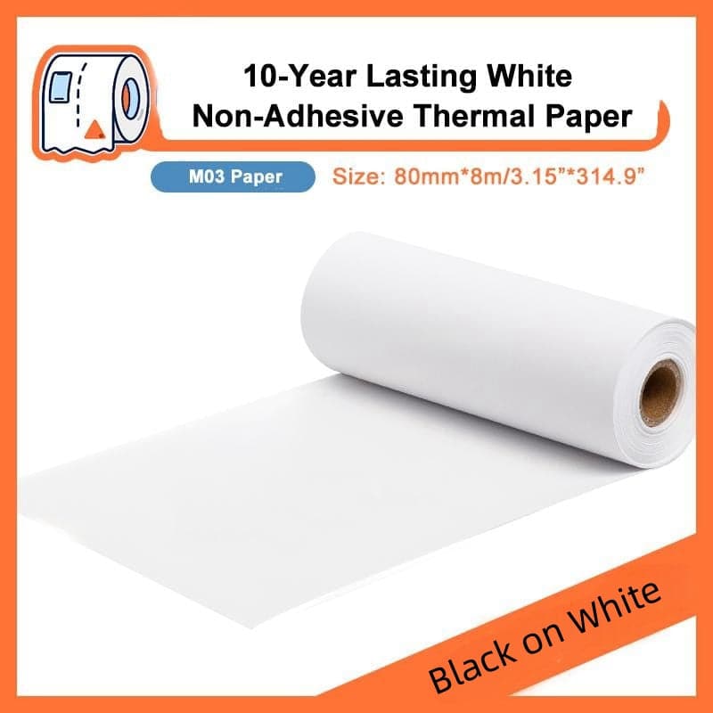 Phomemo – papier autocollant thermique adhésif blanc, 50mm, pour impri