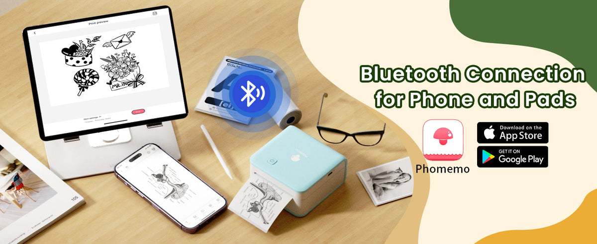 Phomemo M02 PRO Bluetooth Mini Printer use 