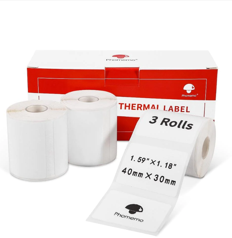 square thermal label