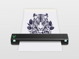 Phomemo 1pc M08F Wireless Tattoo Transfer Stencil Printer For A4 Size,  8.27 X 11.69, 210 X 297 Mm, Tattoo Transfer Thermal Copier Machine With  10pcs Free Thermal Transfer Tattoo Paper, Tattoo Printer