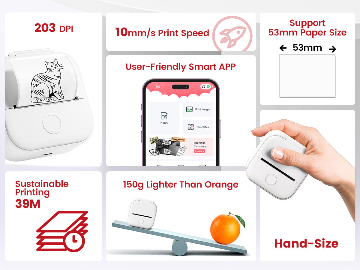 Phomemo T02 Inkless Mini Printer