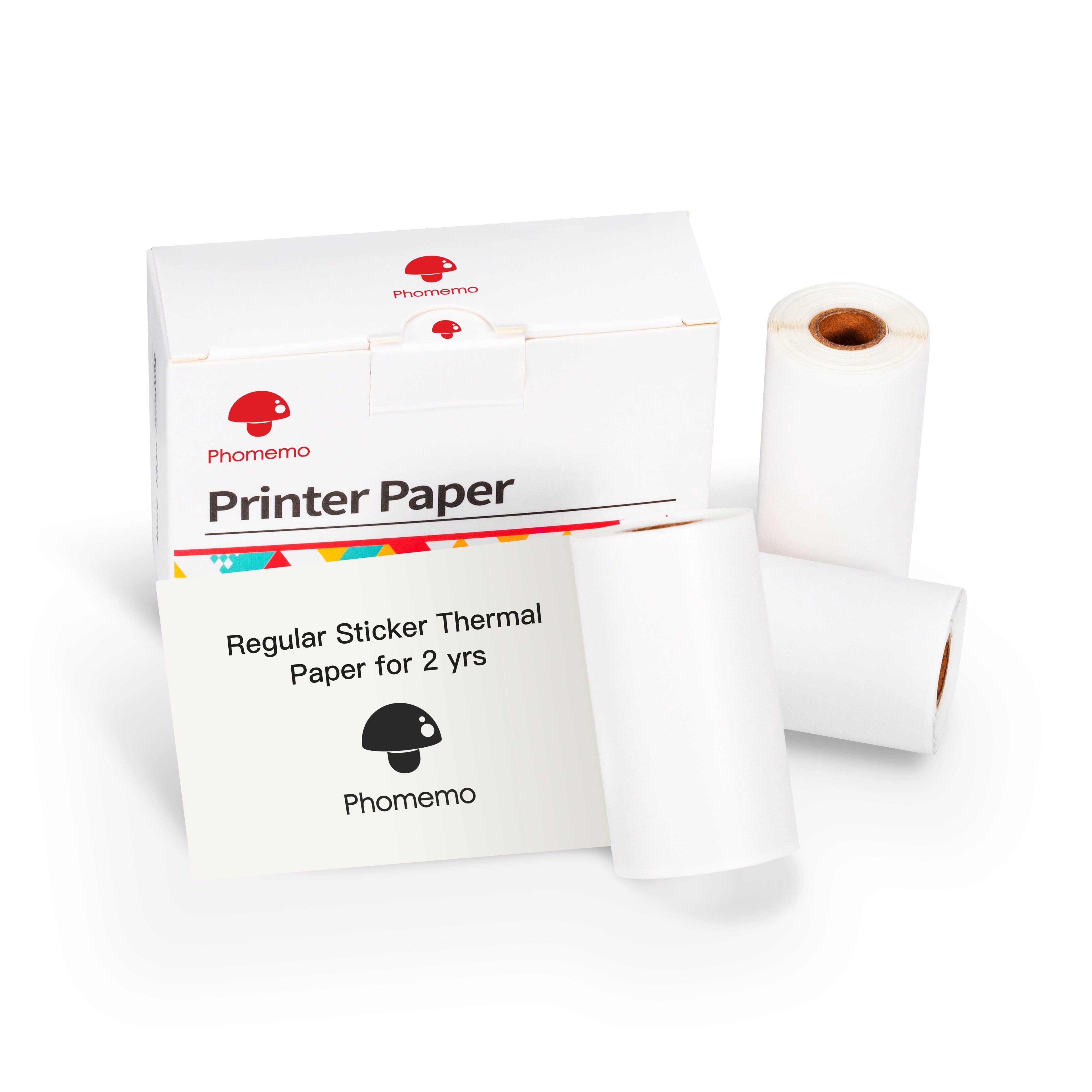 Phomemo Clear Paper for M02 M02 Pro M02S M03, Transparent, Original,  Adhesive, Thermal Printer Paper, Glossy Sticker Paper, for Pocket Printer,  53mm x