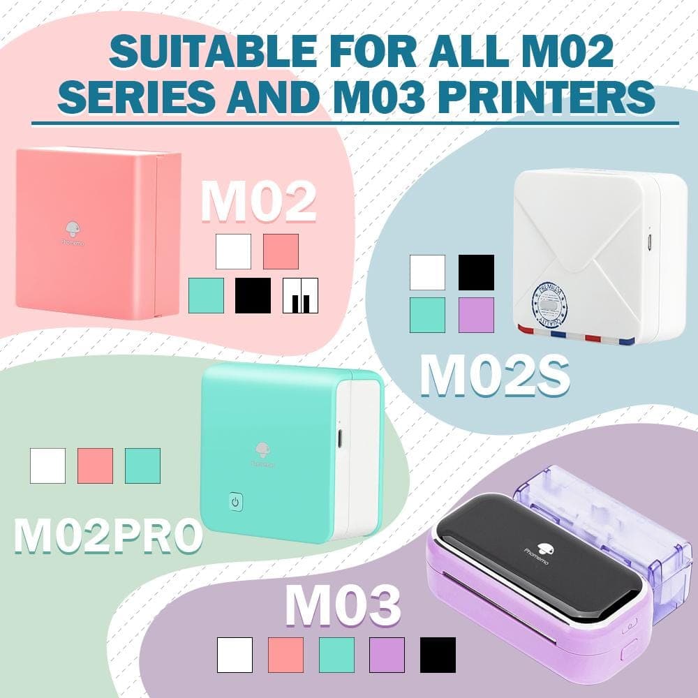 Phomemo M02/M02S/M02 Pro Printer Semi-transparent Sticker Thermal 