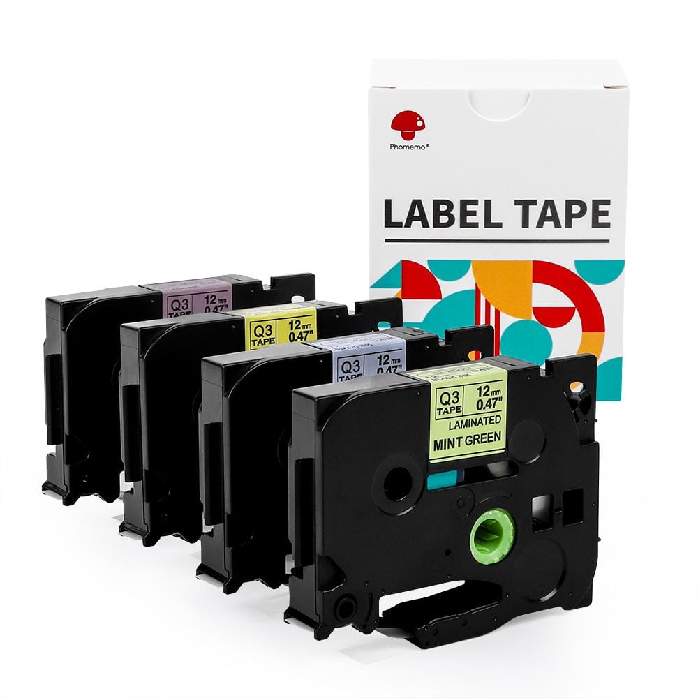 12mm Black on Clear Standard Laminated Label Maker Tape for P3100