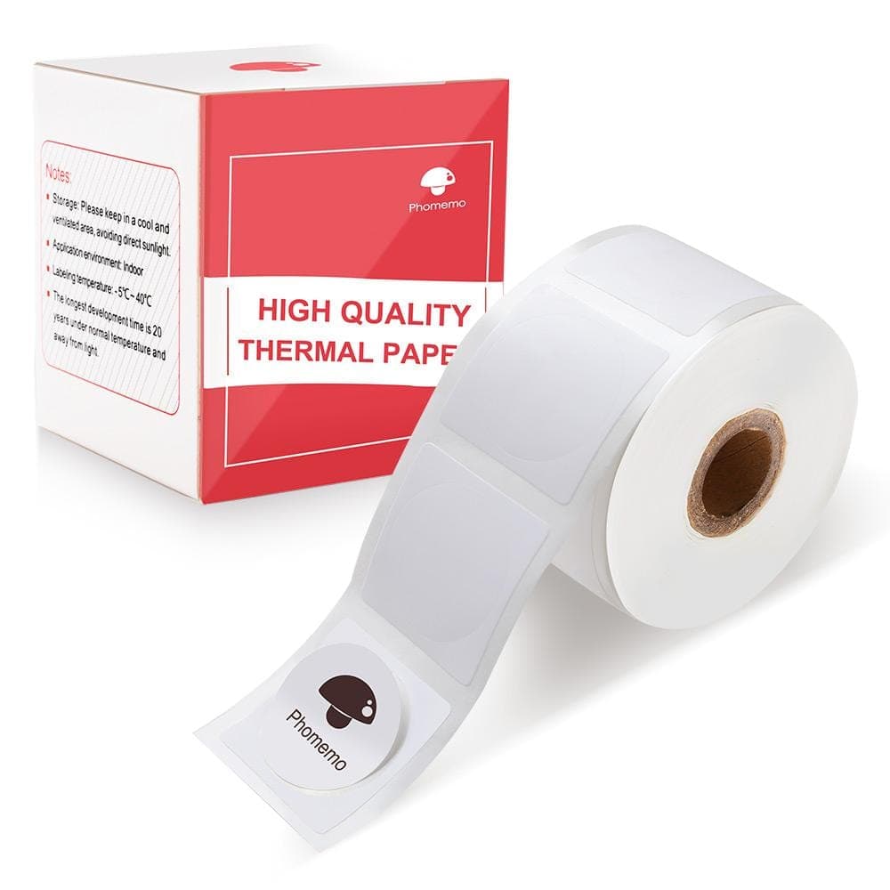 3 Rolls 50×30mm White Self-Adhesive Thermal Label for Phomemo M110/M200  Printer – Double Dragon