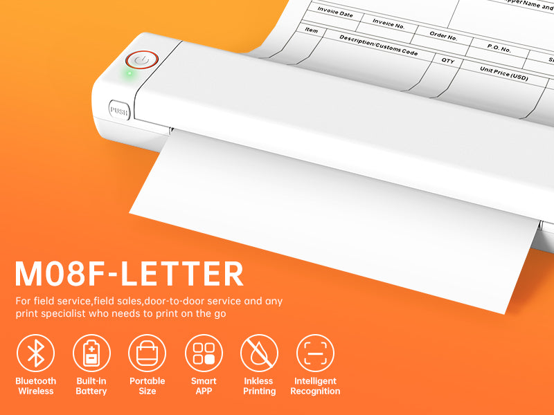 M08F Letter & A4 Portable Printer