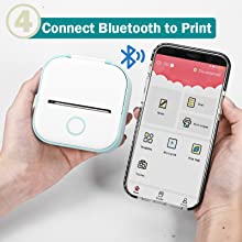 Imprimante photo Non renseigné Mini imprimante thermique Bluetooth sans fil  portable 58 mm Smile Face -Vert clair