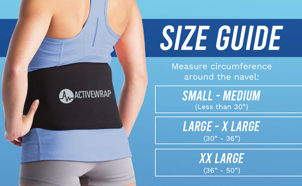 ActiveWrap Back Size Chart