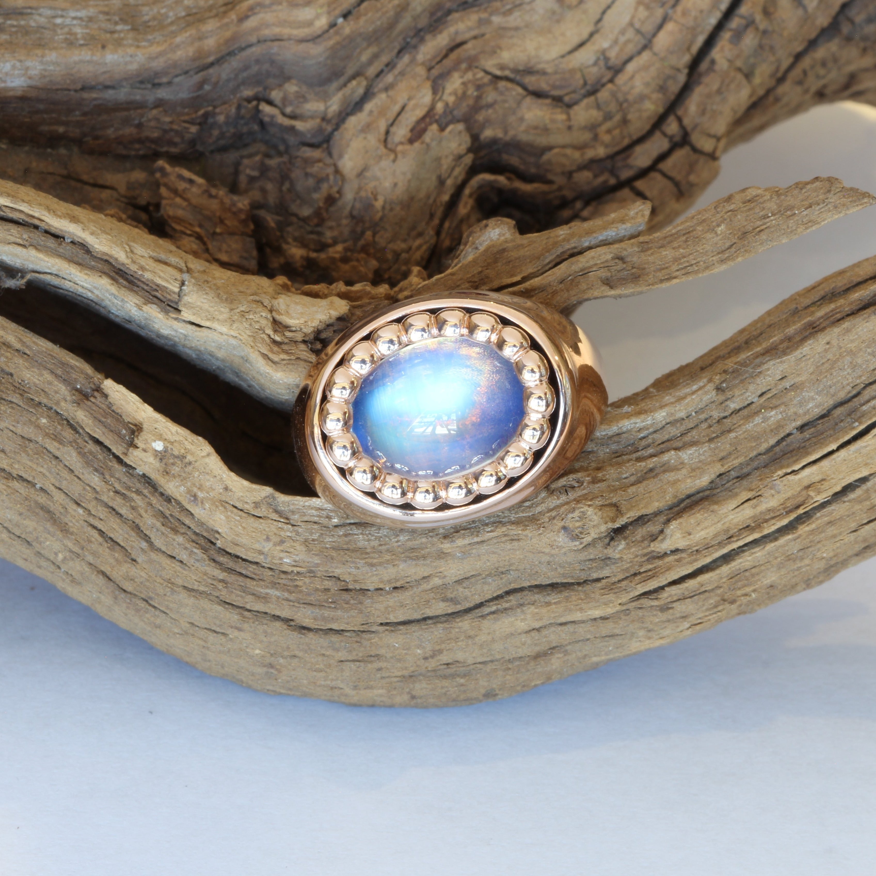 Passion Collection 18k RG Moonstone ring