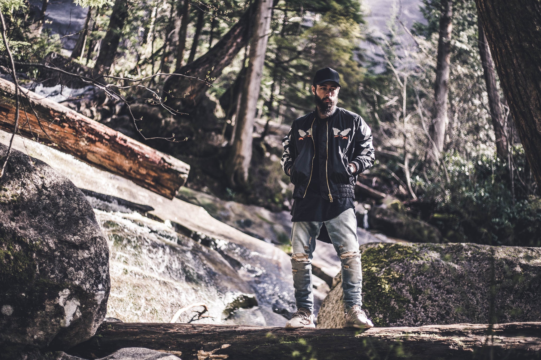 in the woods with off-white c/o virgil abloh editorial
