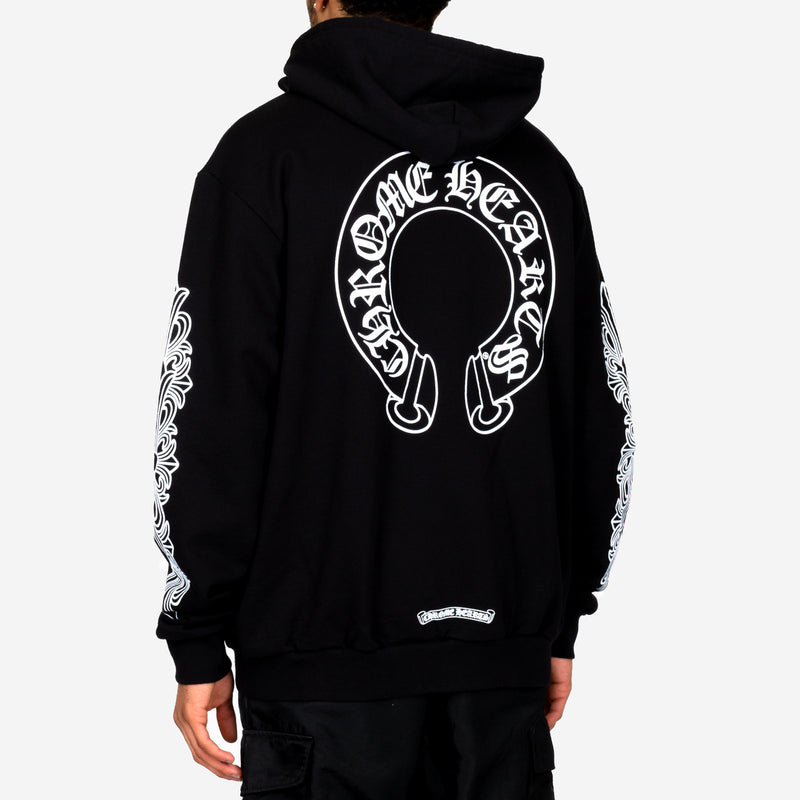 Chrome Hearts Unisex Cemetery Cross Scroll Fleece Hoody