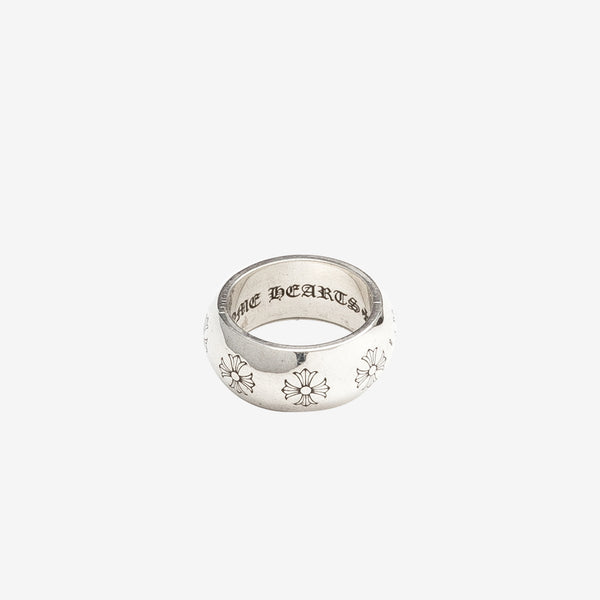 Authentic [Chrome Hearts] Ring - CH Silver Ch Punk Mini Thin Version