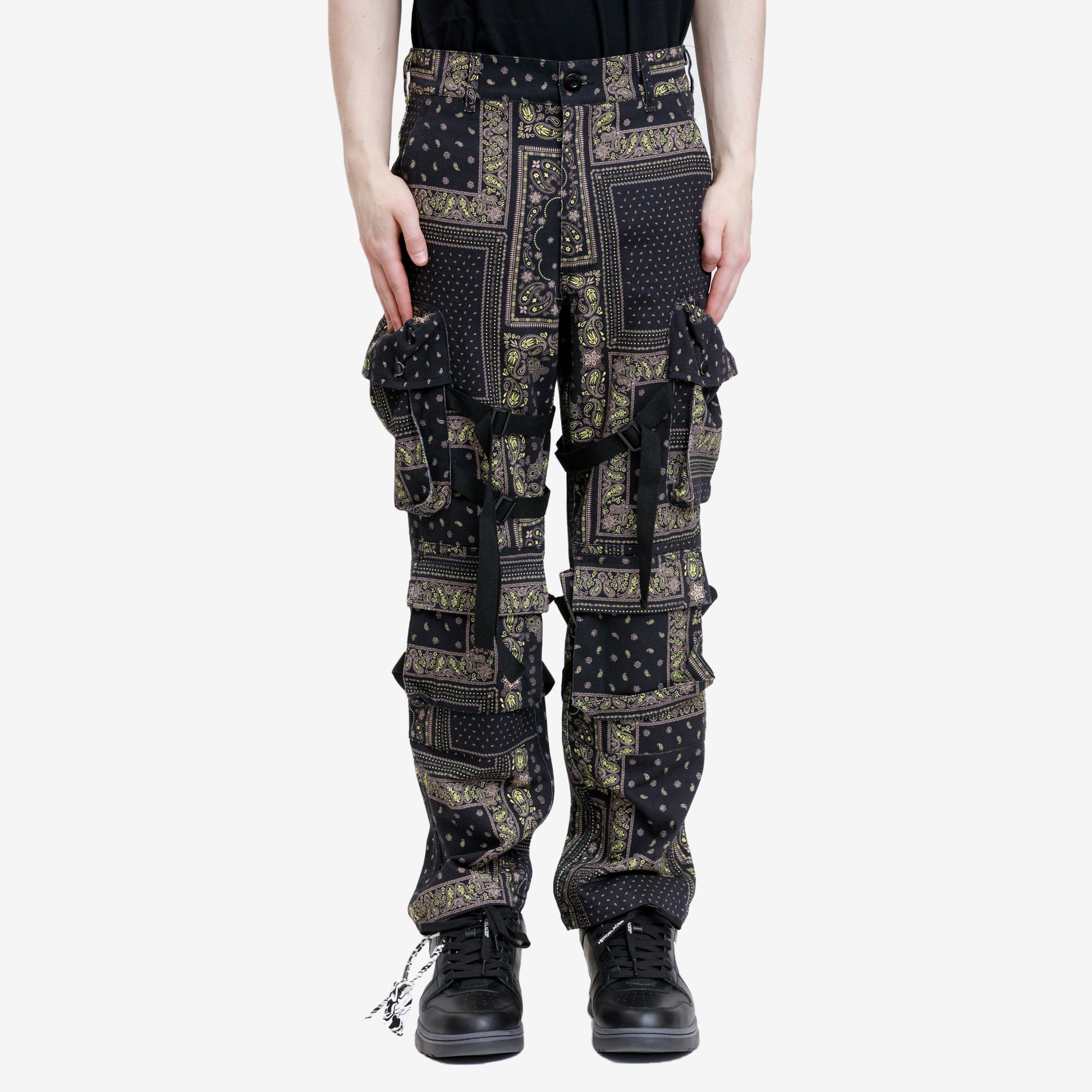 ナチュラルネイビー ROGIC PAISLEY BONDAGE PANTS ロジック - ワーク