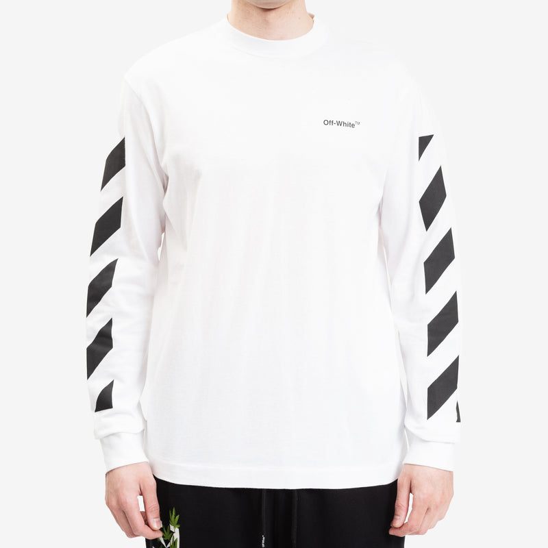 Off-White c/o Virgil Abloh - Diag Helvetica Skate LS Tee in White