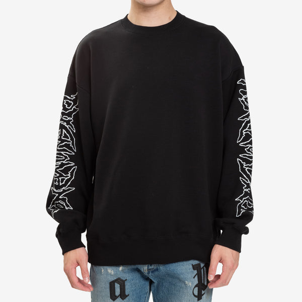 Embroidered Metal Logo Sweater