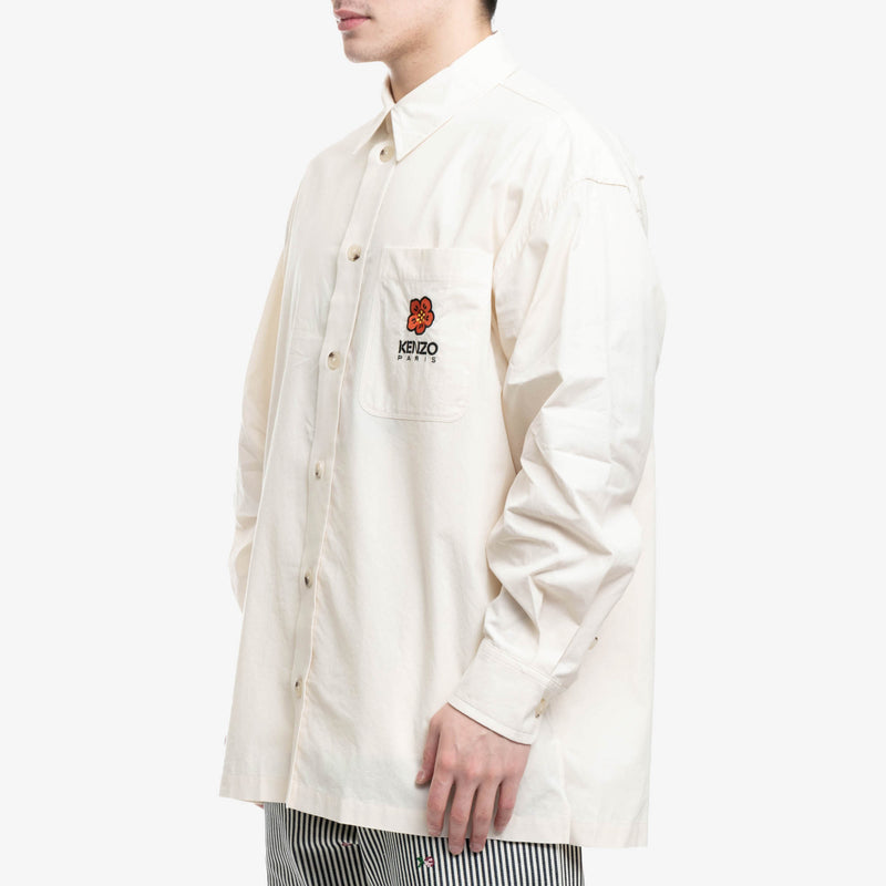 KENZO - Boke Flower Crest Overshirt in Ecru