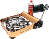 Single burner dual gas stove