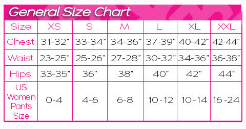 Size Charts – smashfestqueen