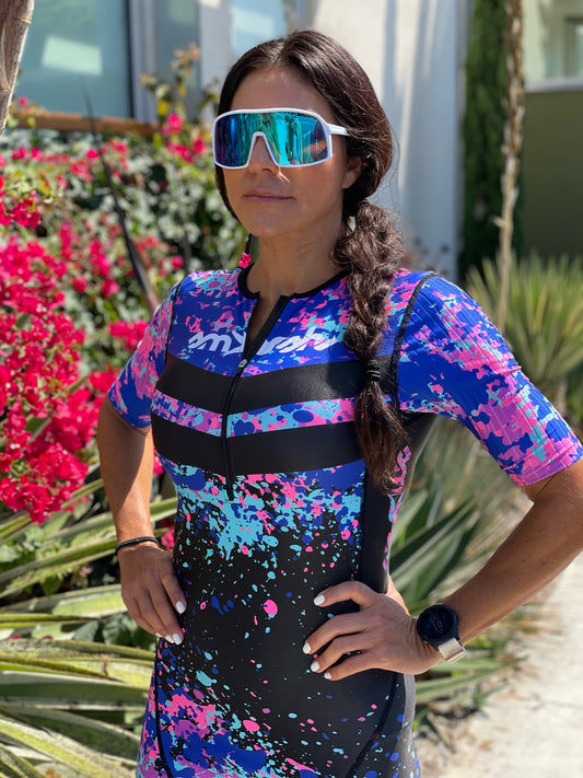 Tie Dye Novelty Women's Cycling Jersey - Pastel