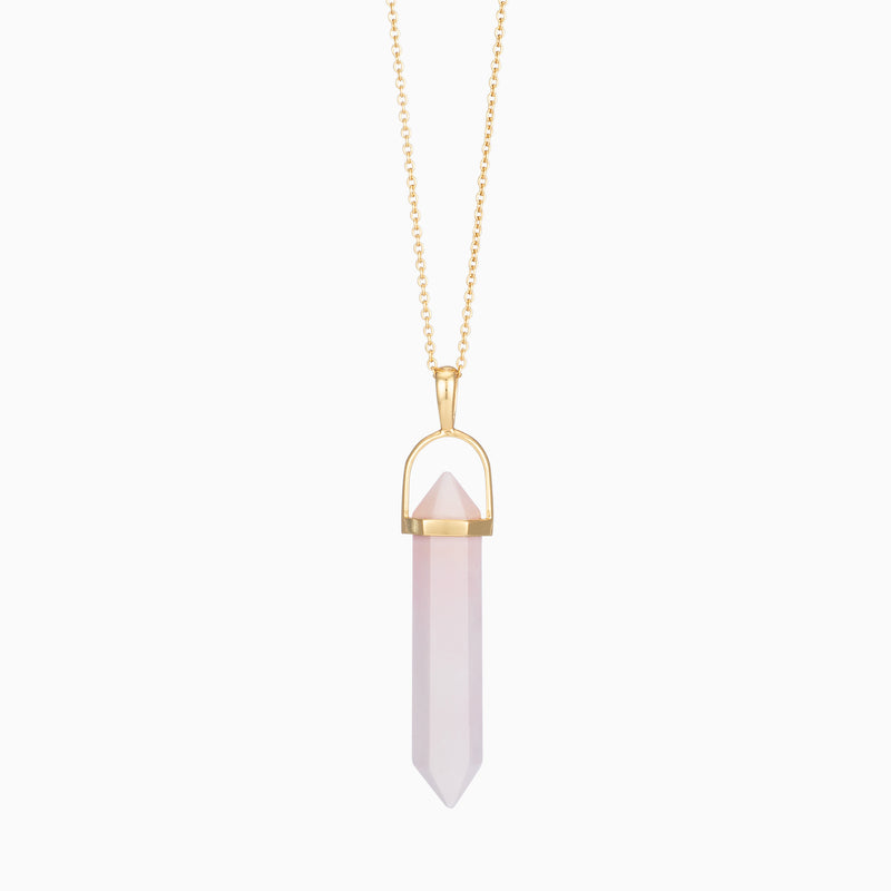 Rose Quartz Crystal Necklace