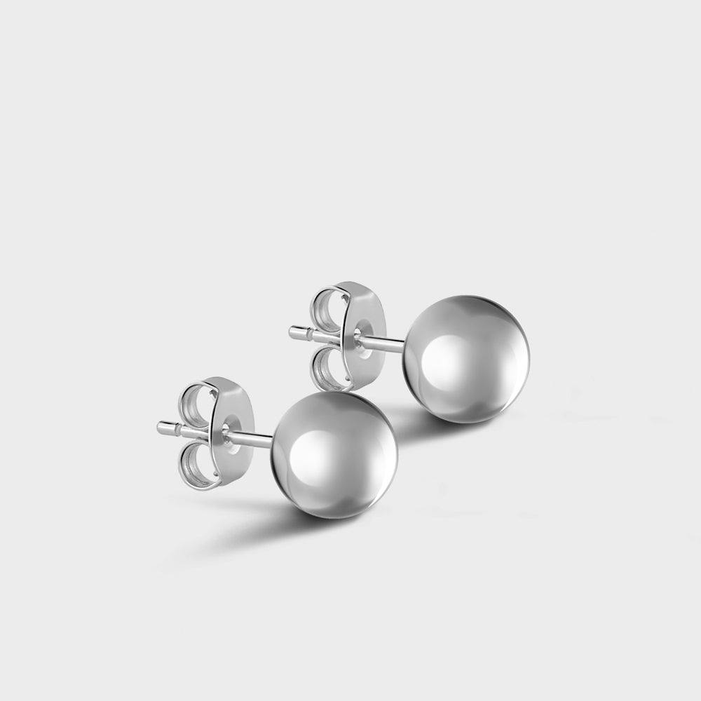 Large Sphere Post Earrings