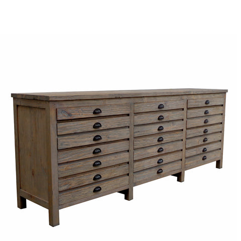 SALVAGED WOOD PRINTMAKERS SIDEBOARD ITEM SAL18