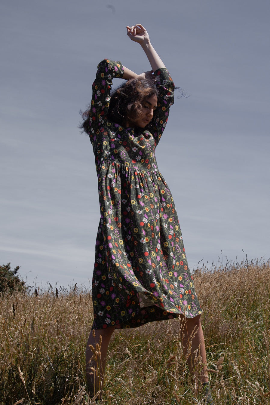 Otama Dress L/S - Forest Floral - WILSON TROLLOPE