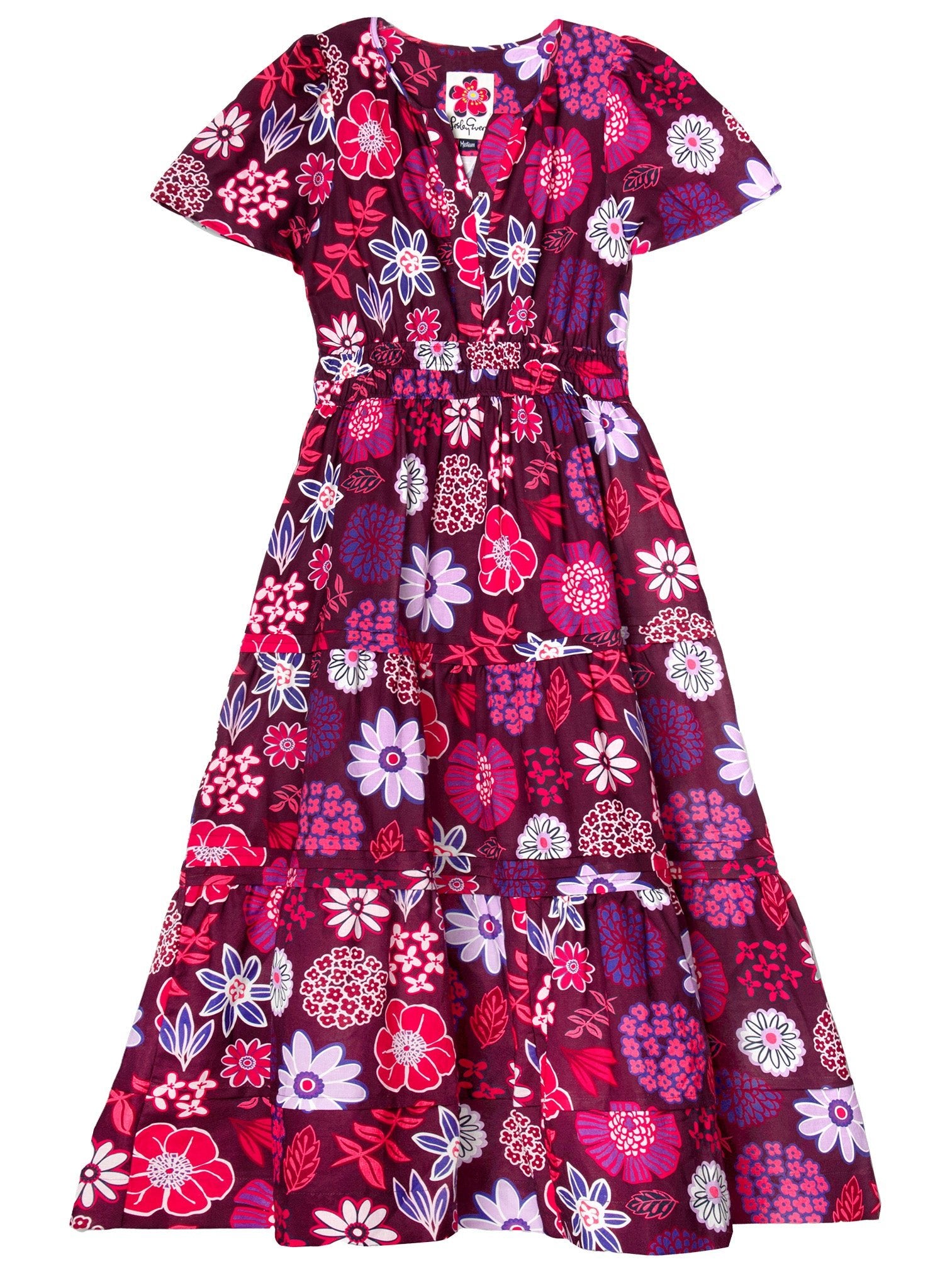 GENEVIEVE dress Dazzle Flower Magenta