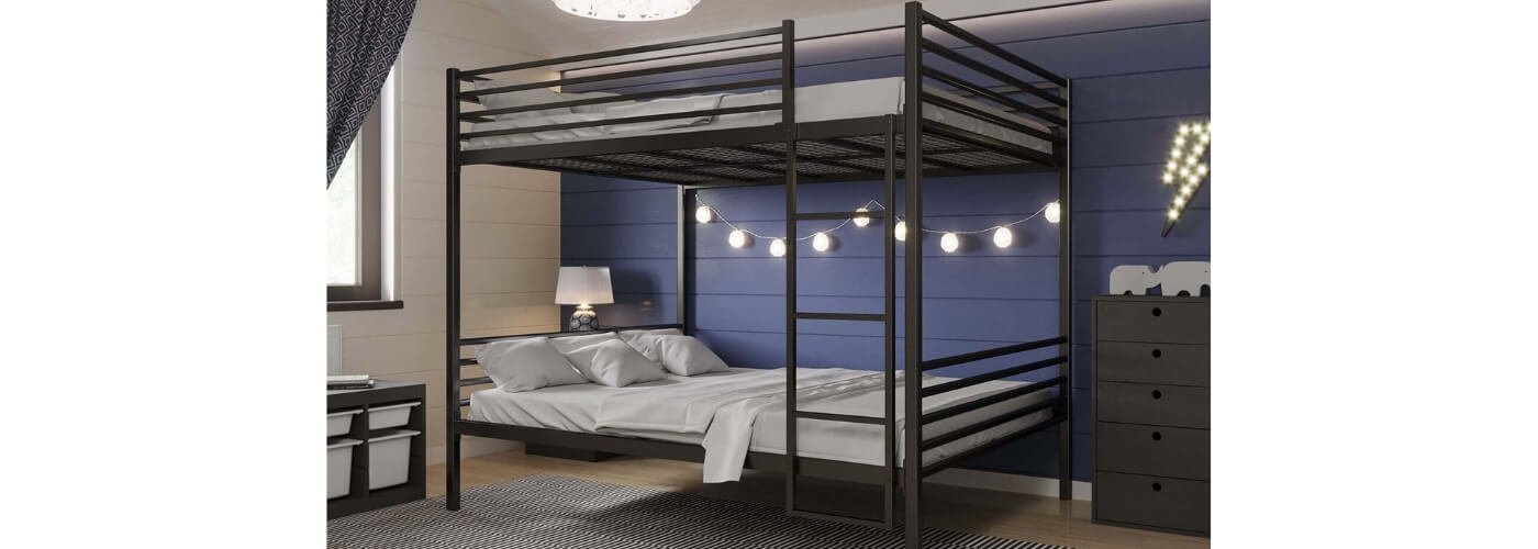 Metal Double over Double Bunk
