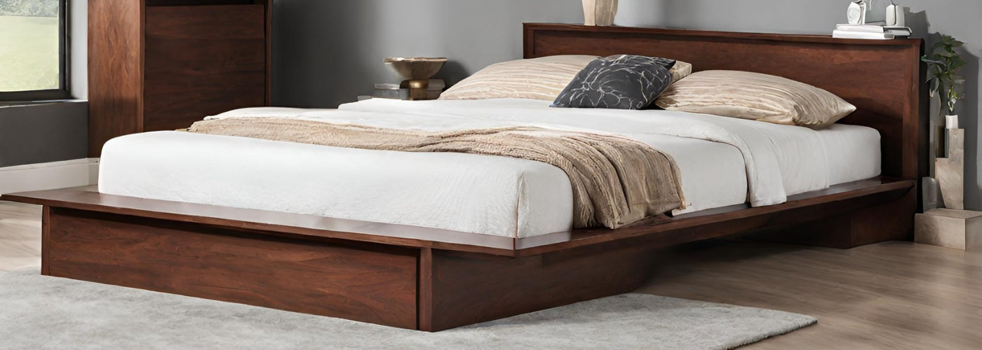 raised wooden bed
