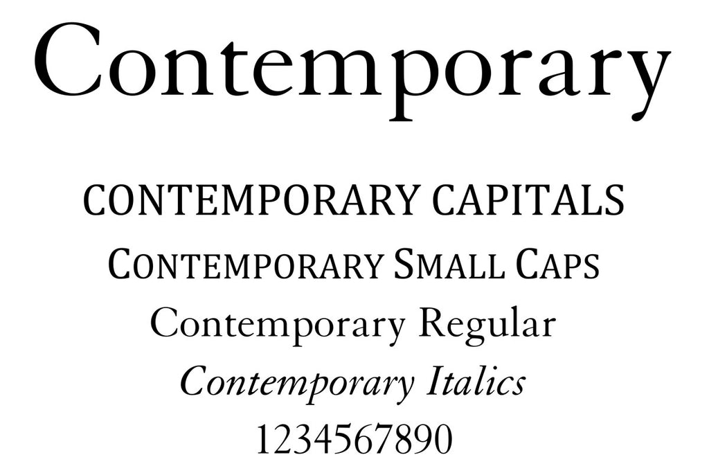 Contemporary font