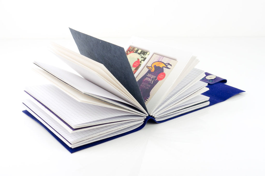 Repurposed signature dividers in a handmade book