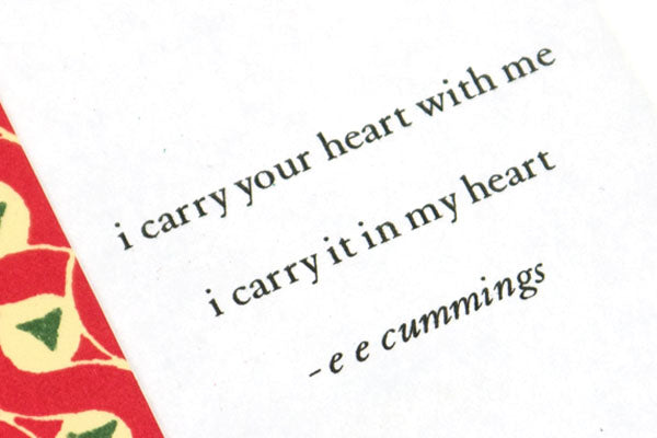 Mini Leather Journal Sweet Sixteen gift for daughter with e e cummings poem i carry your heart
