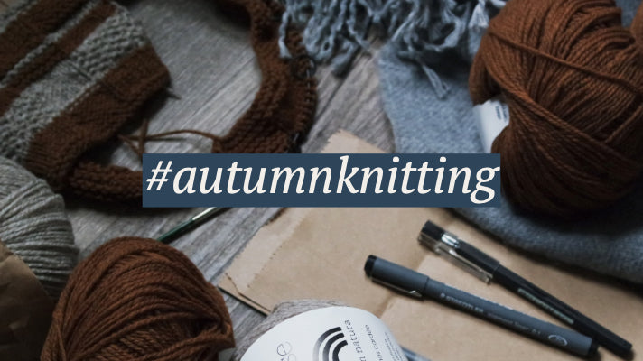 #autumnknitting hashtag with yarn