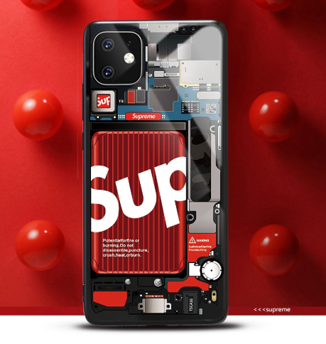 Supreme Style Tempered Glass Designer Iphone Case For Iphone Se 11 Pro Max X Xs Xs Max Xr 7 8 Plus Casememe