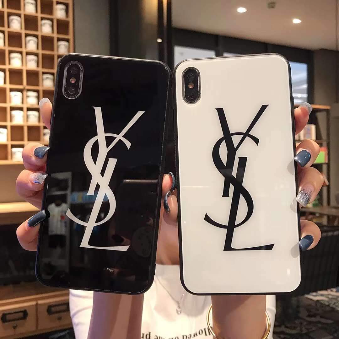 Yves Saint Laurent Ysl Style Tempered Glass Designer Iphone Case For Iphone Se 11 Pro Max X Xs Xs Max Xr 7 8 Plus Casememe