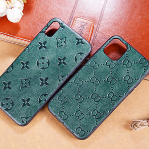 Gucci Style Green Leather Designer Iphone Case For Iphone Se 11 Pro Max X Xs Max Xr 7 8 Plus Casememe