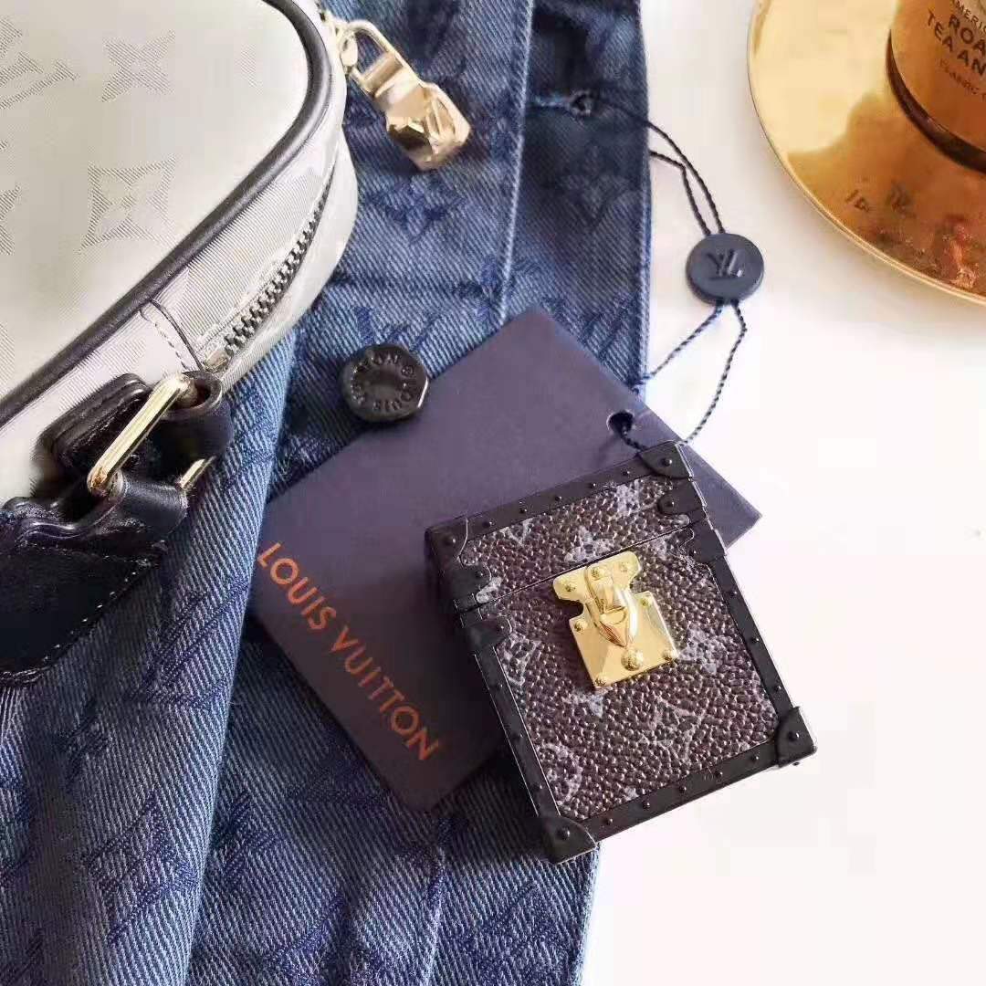 Louis Vuitton Style Leather Box Trunk Monogram Damier Protective Shock – Casememe