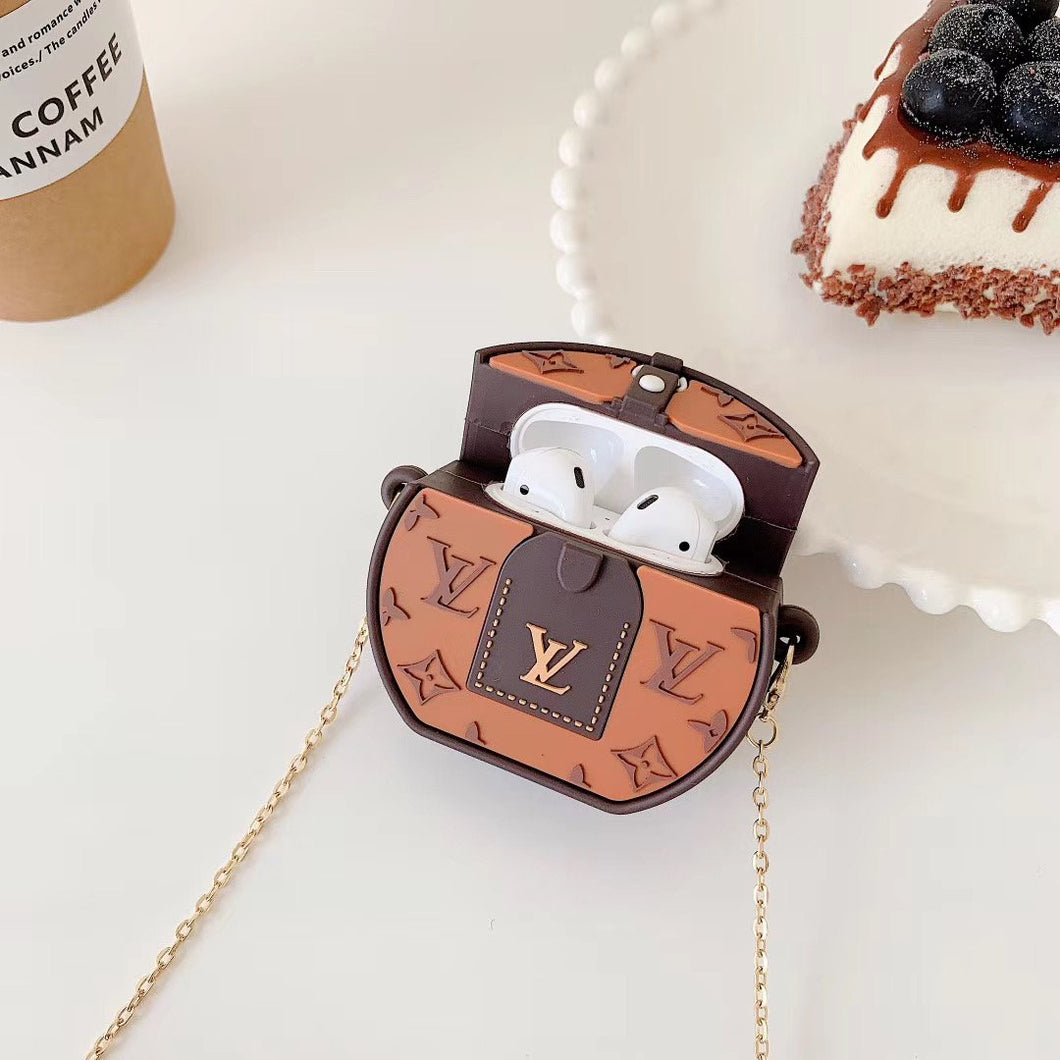 Louis Vuitton Style Silicone Protective Case For Apple Airpods 1 & 2 | Casememe