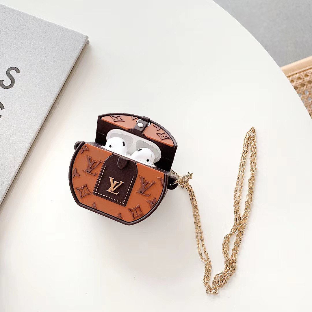 Louis Vuitton Style Silicone Protective Case For Apple Airpods 1 & 2 | Casememe